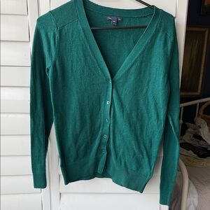GAP Teal Button-Up Cardigan